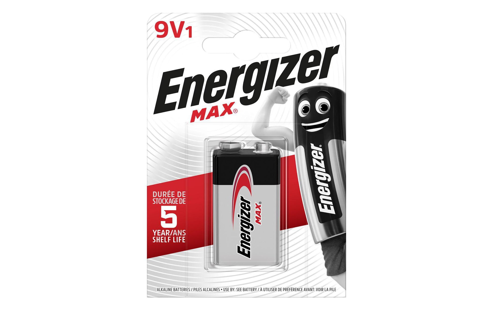 Energizer 9V Batterie, Alkaline, 9 V – 1 Stk.