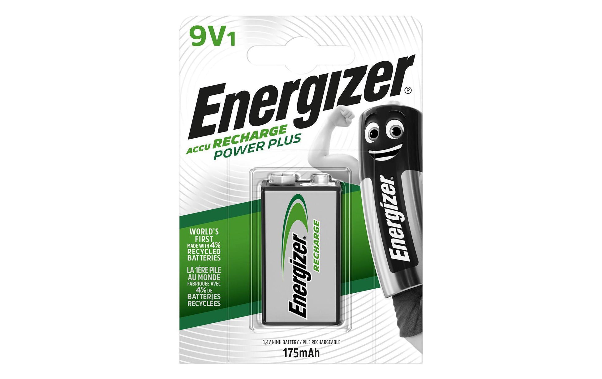 Energizer Akku 8,4 V 175 mAh 1,47 Wh Ni-MH – für Geräte