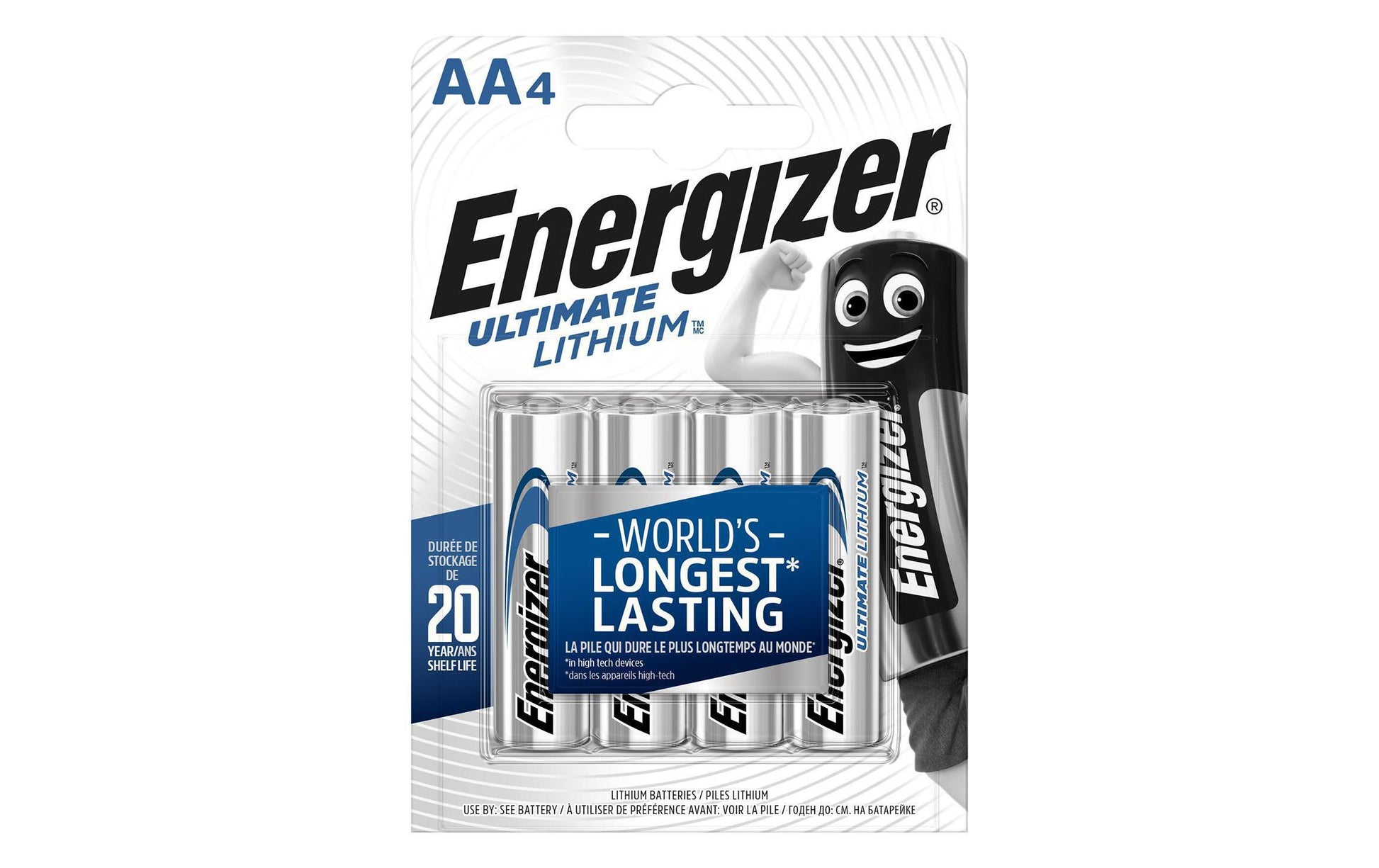 Energizer AA Batterien, Lithium-Mangandioxid, 1,5 V – 4 Stk.