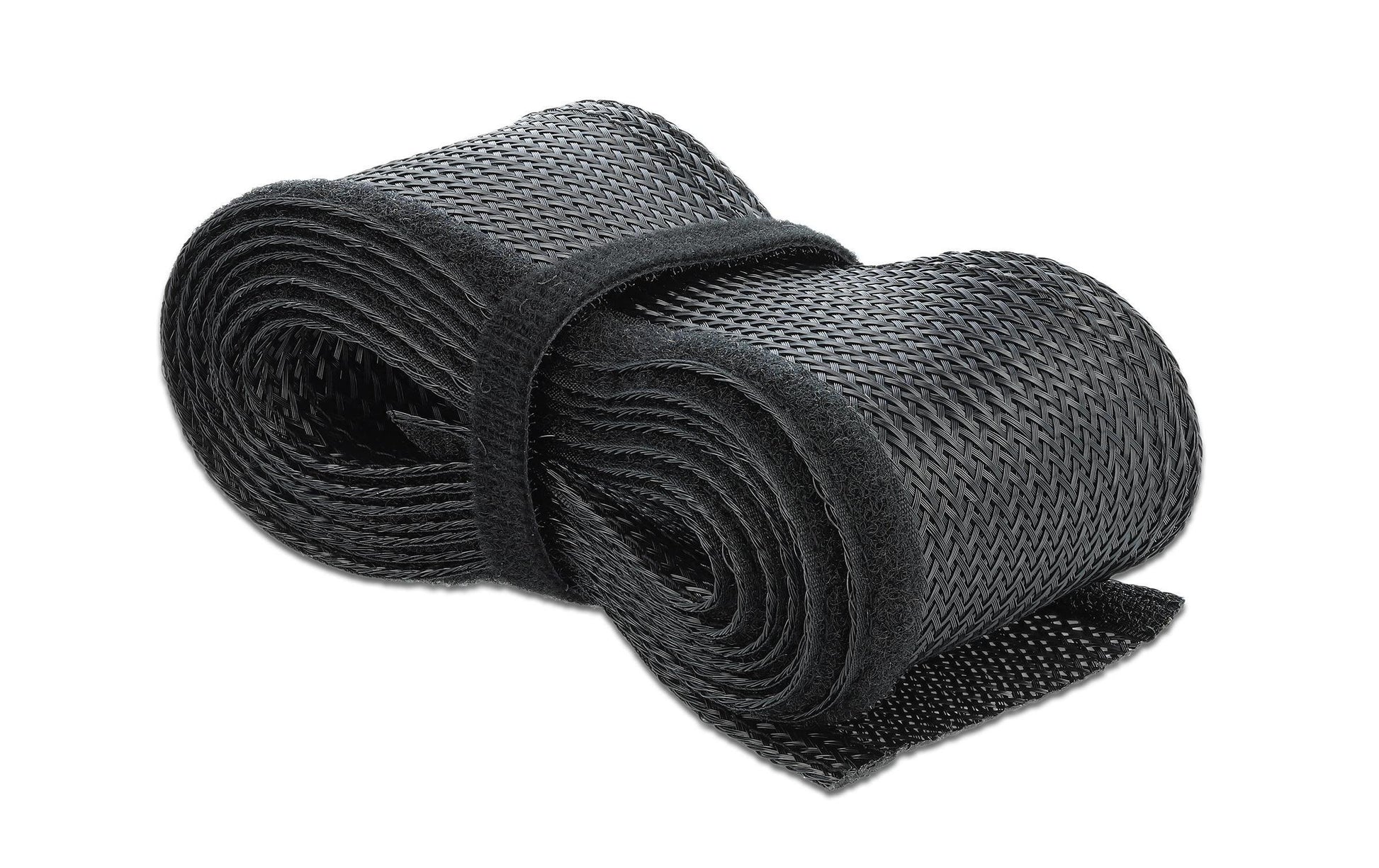 DeLOCK Kabelschlauch, Ø 19 mm × 2 m, zuschneidbar, Klettverschluss – schwarz