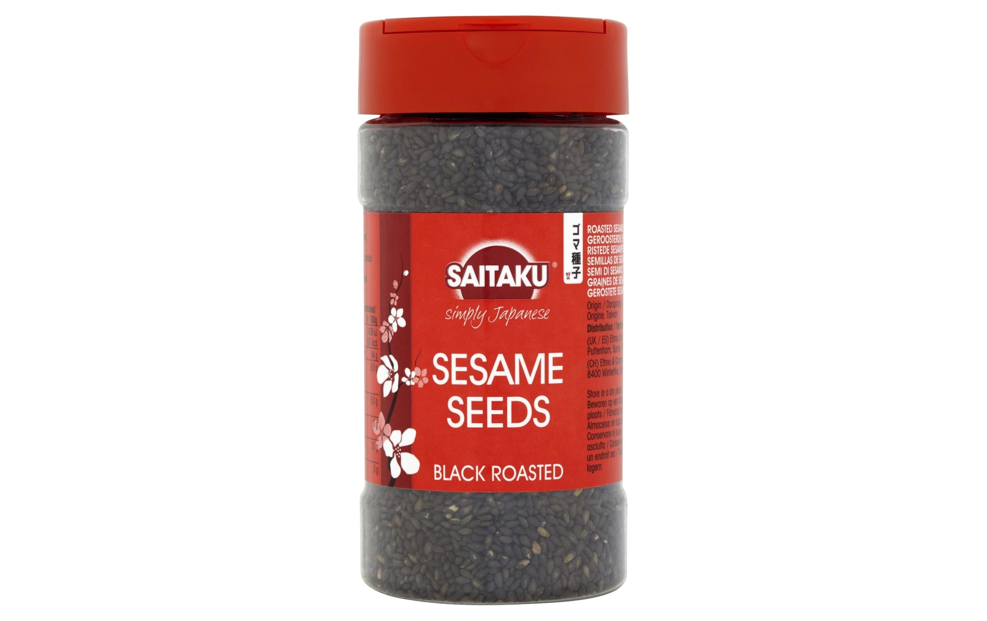 Saitaku Einzelgewürz Schwarze Sesamsamen, geröstet – 95 g