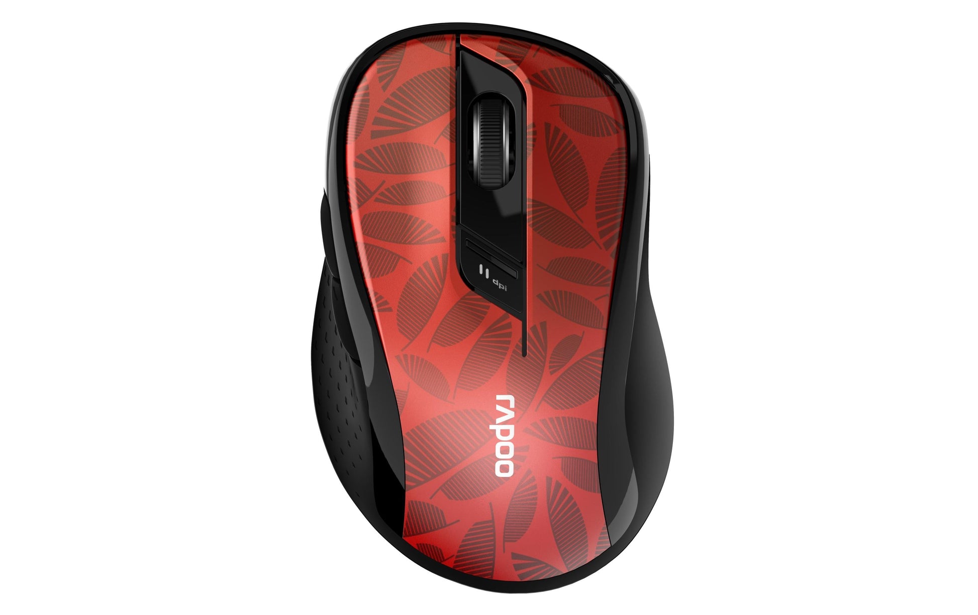 Rapoo M500 Silent – Maus – Kabellos (Bluetooth/2,4 GHz), 1600 DPI, Rechtshänder, Rot