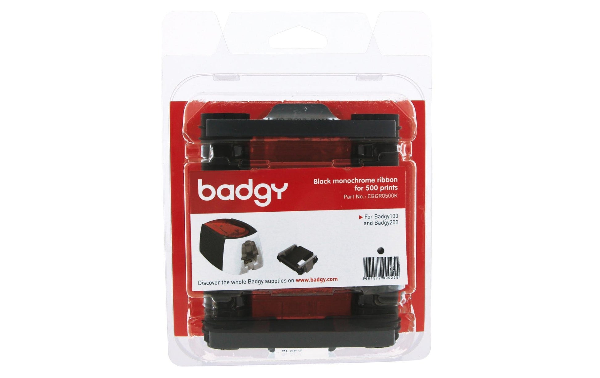 Evolis Farbband 500 Seiten, schwarz – für Badgy 100/Badgy 200, CBGR0500K
