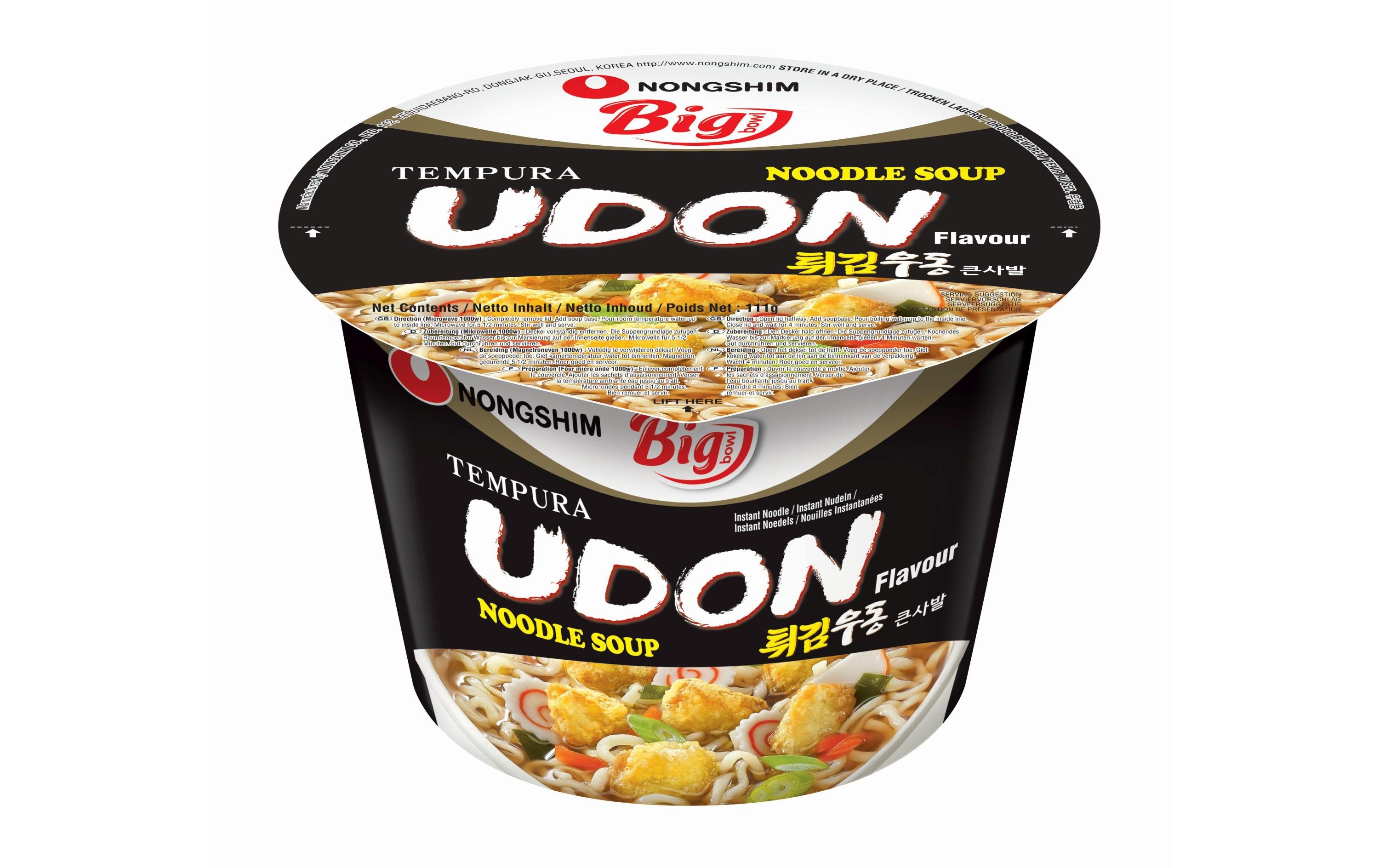 Nongshim Udon Instantnudeln Tempura Becher – 111 g