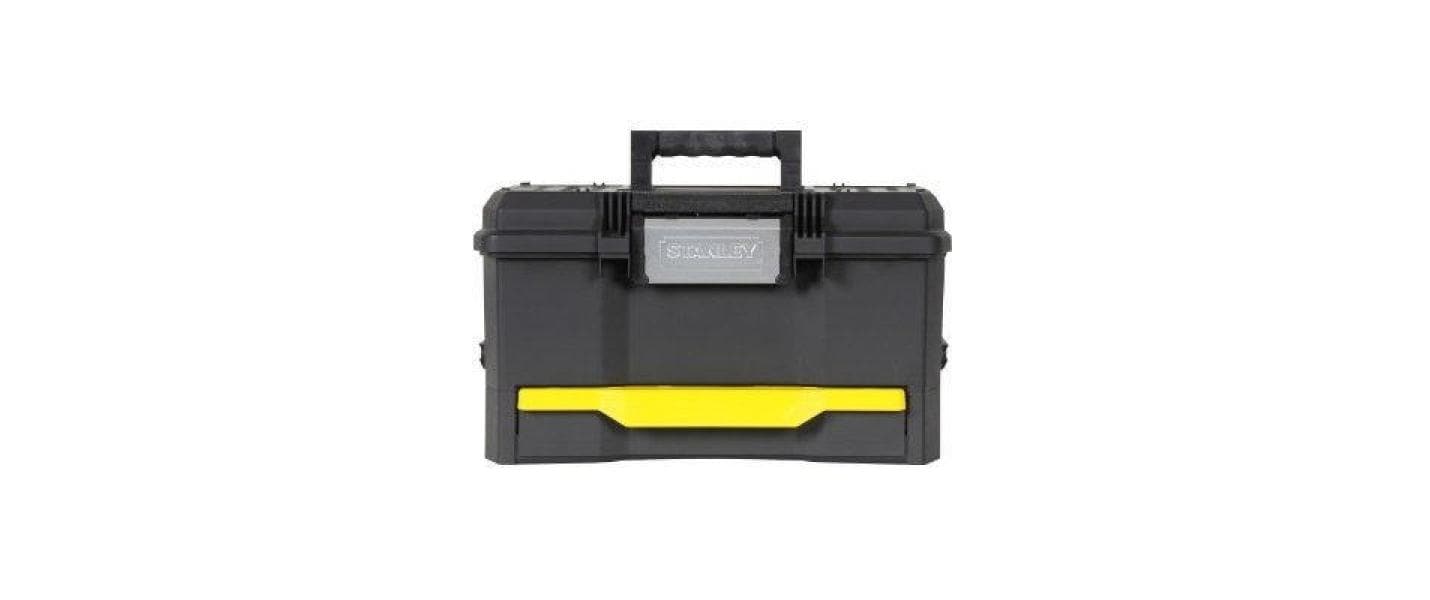 Stanley Werkzeugbox, 280 × 480 × 290 mm, Kunststoff, schwarz, mit Tragegriff