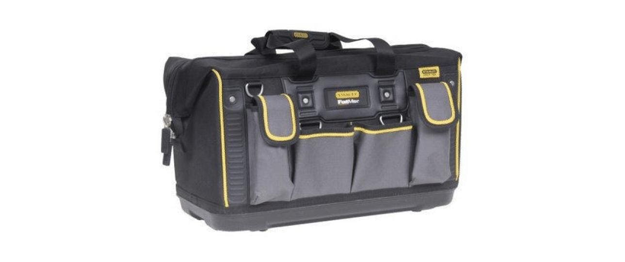 Stanley Werkzeugtasche – wasserfest, mit Tragegriff, schwarz/grau/gelb, Nylon, B 500 × H 290 × T 300 mm