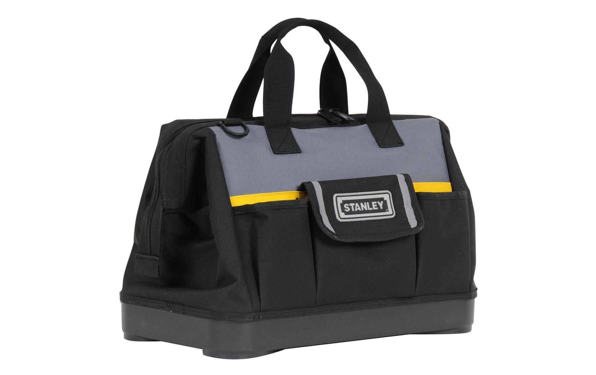 Stanley Werkzeugtasche – wasserfest, abschliessbar, schwarz/grau, Nylon, B 447 × H 235 × T 275 mm