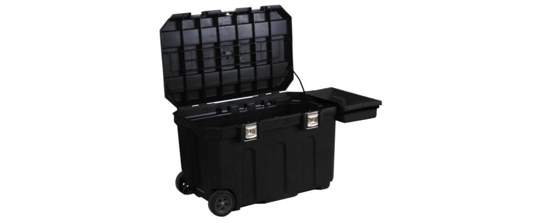 Stanley Werkzeugkasten, 580 × 960 × 590 mm, 190 l, Kunststoff, schwarz, mit Rollen