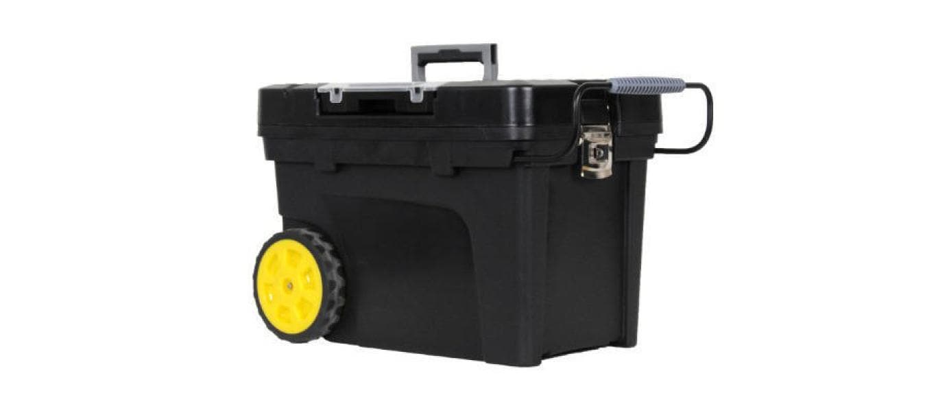Stanley Werkzeugkasten ProMobile, 380 × 600 × 430 mm, 53 l, Kunststoff, schwarz, mit Rollen, mit Tragegriff