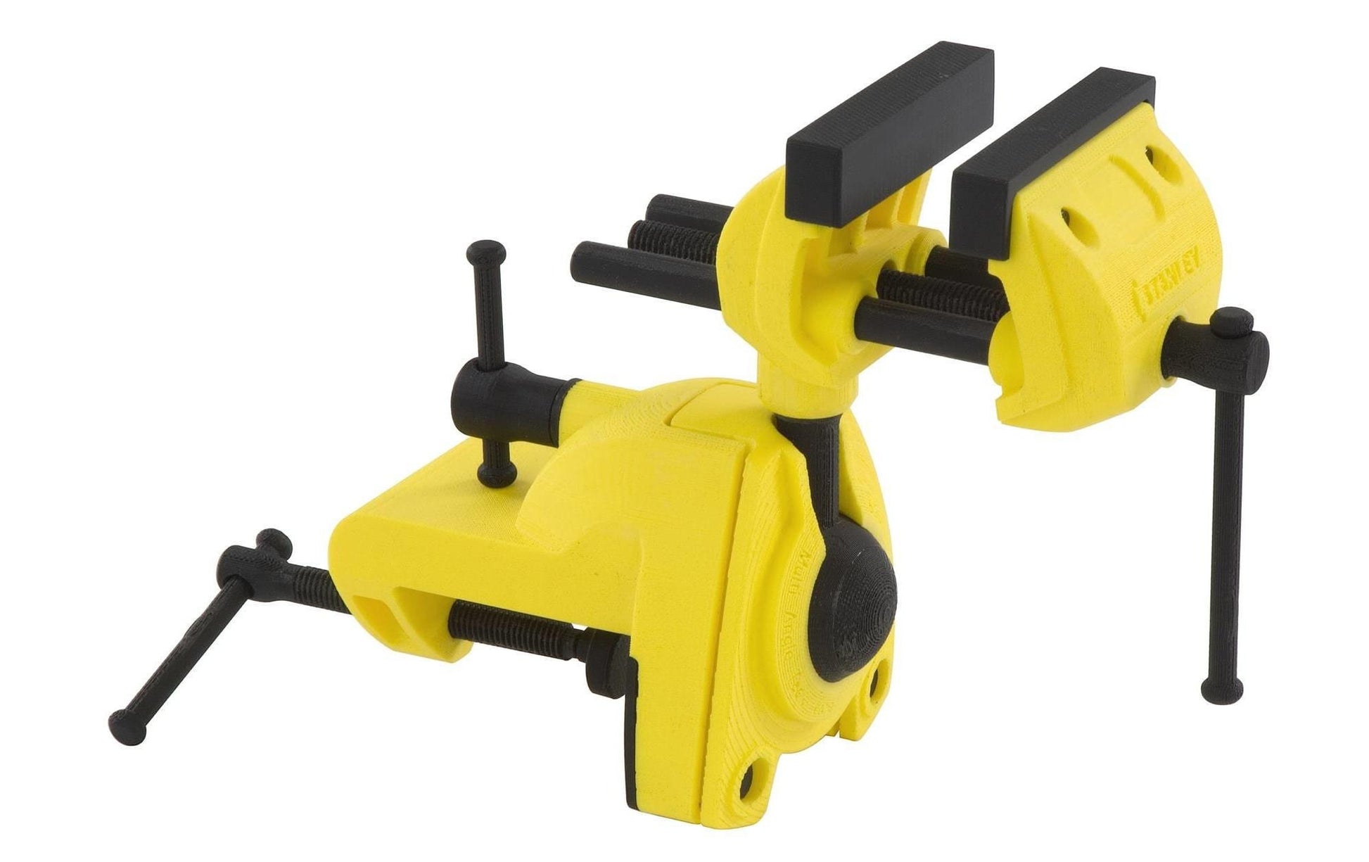 Stanley MaxSteel – Schraubstock – Klemmöffnung 40 mm, Spannweite 70 mm, Spannkraft bis 25 kg – Schwarz, Gelb