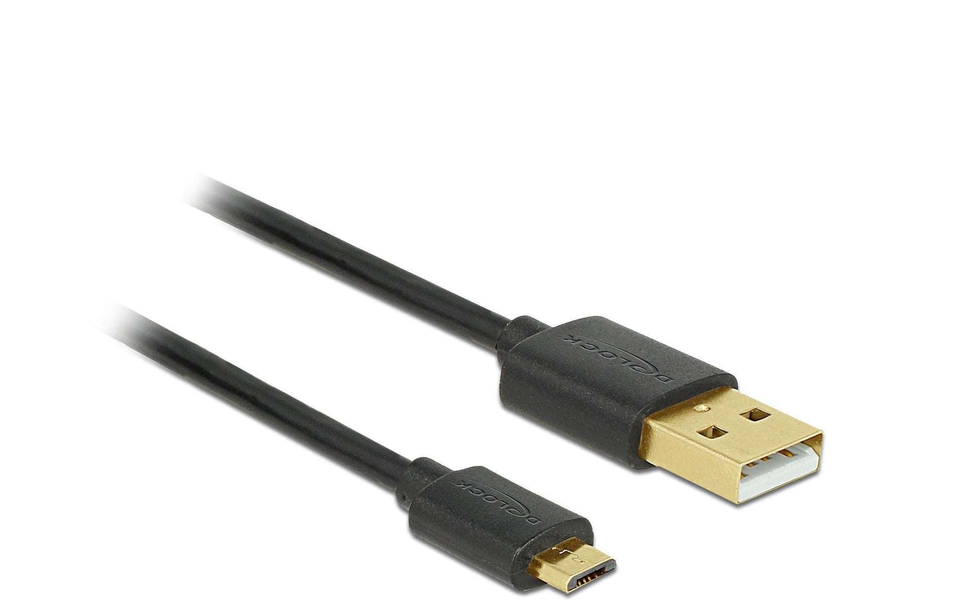 DeLOCK USB-Kabel – USB-A auf Micro-USB-B Kabel – USB 2.0 (480 Mbit/s) – 0,3/0,6/0,9 m – Schwarz – 3er-Set