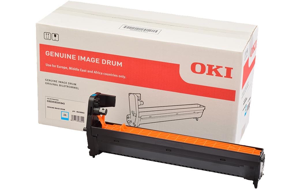 OKI Bildtrommel Cyan – bis zu 30'000 Seiten – für OKI C 823/C 833/C 843 und andere – OEM: 46438003