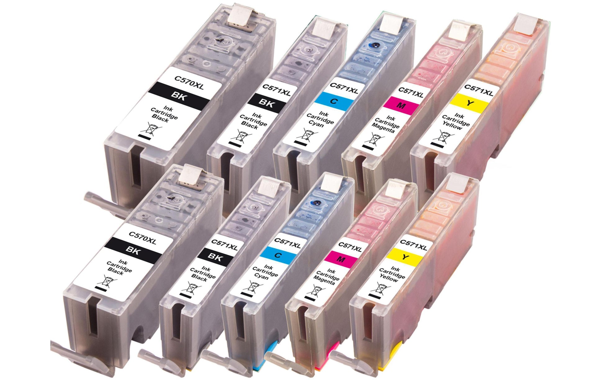Peach Tintenpatronen-Multipack PGI-570XL/CLI-571XL, XL, 10er-Pack – für Canon Pixma MG5700, TS8000 und andere