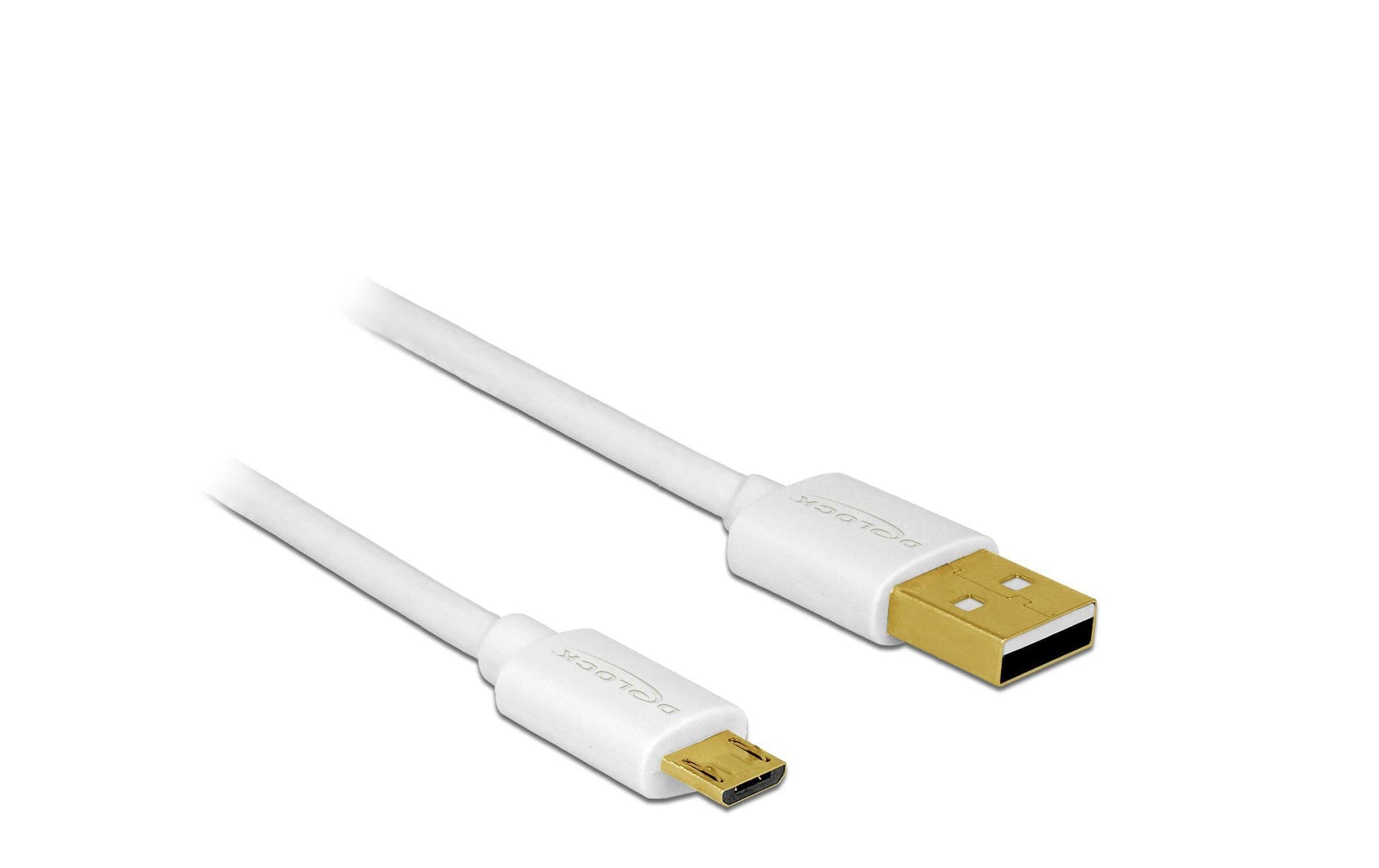 DeLOCK USB-A auf Micro-USB-B Kabel – USB 2.0 (480 Mbit/s) – 0,3/0,6/0,9 m – Weiss – 3er-Set