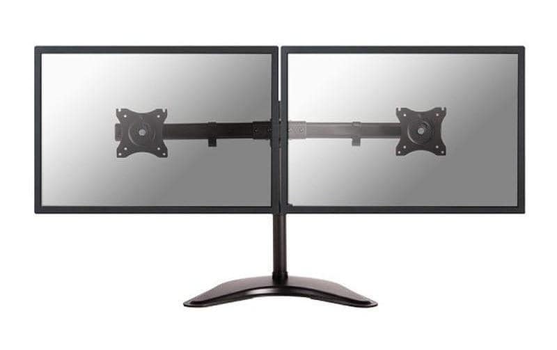 Neomounts Tischhalterung, Dual, bis 27", VESA 75 × 75/100 × 100 mm, 8 kg, höhenverstellbar, schwarz