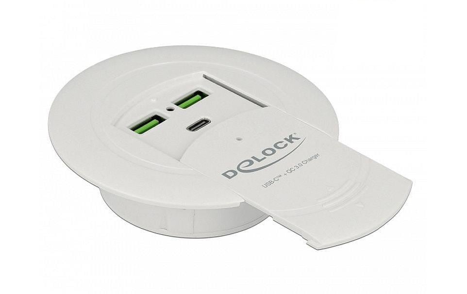 DeLOCK 64065 – USB-C, 2× USB-A, Weiss