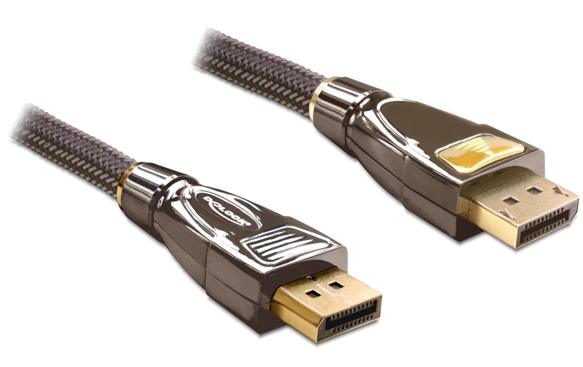 DeLOCK DisplayPort Kabel DP 1.2 4K 60 Hz – 2 m – Schwarz/Braun