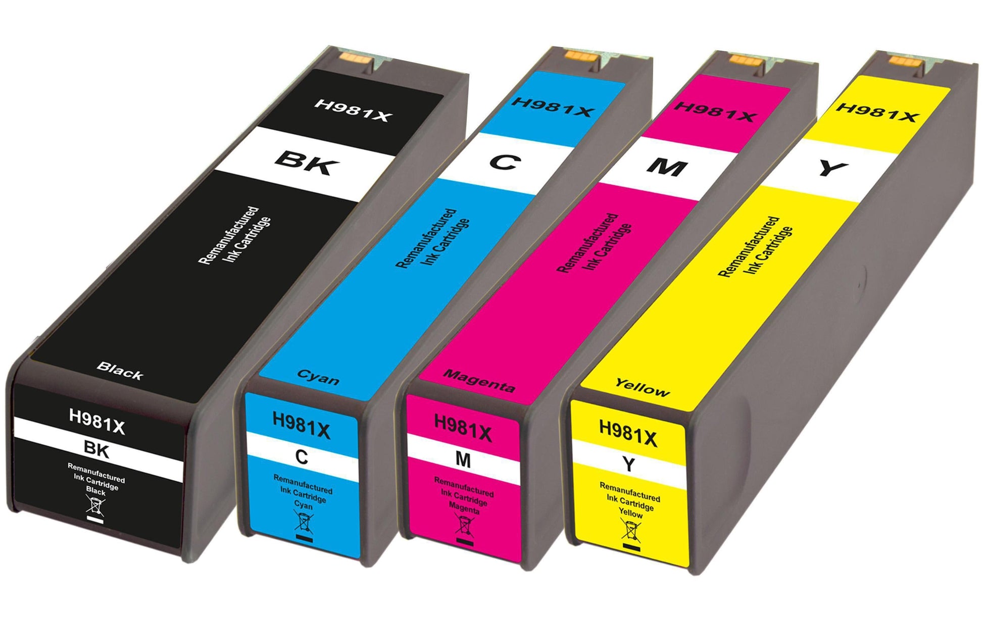 Peach Tintenpatronen-Multipack 981X, CMYK, 4er-Pack, kompatibel – für HP PageWide 550, 556, 580