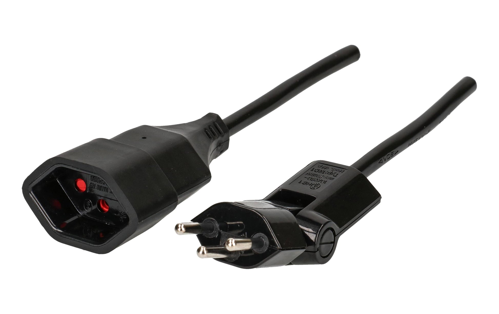 Max Hauri AG Max Hauri Verlängerungskabel – T12–T13, 5 m, mit Kinderschutz, 3×1 mm², Schwarz