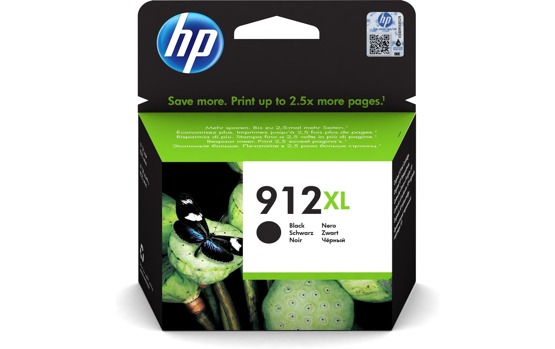 HP 912XL Schwarz Tintenpatrone (Original) – 720 Seiten – für HP OfficeJet 8010e/8020e/8022e …
