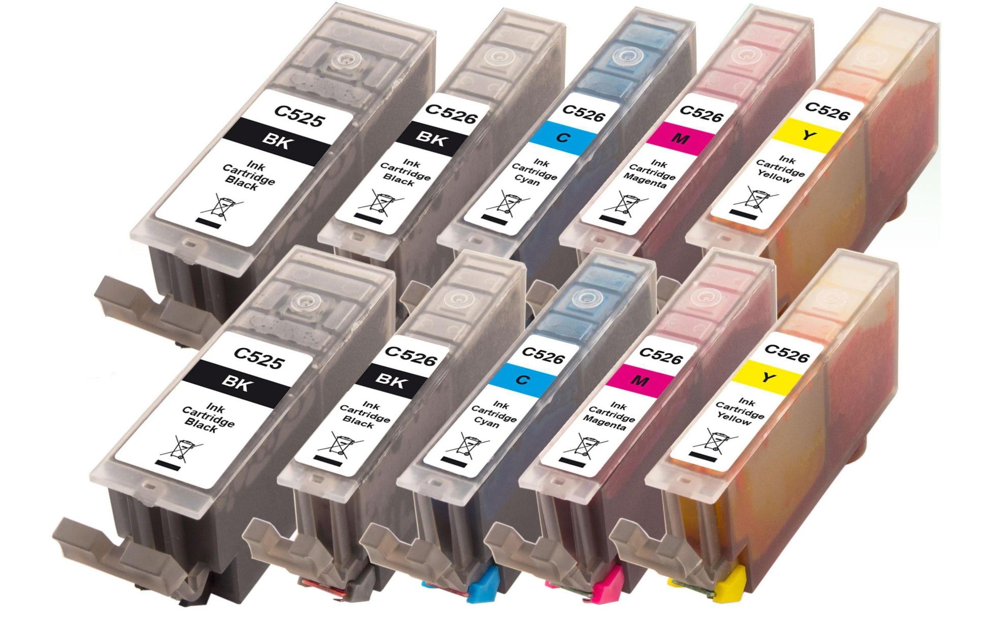 Peach Tintenpatronen-Multipack, 10er-Pack, kompatibel – für Canon PGI-525/CLI-526