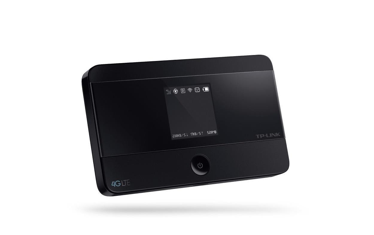 TP-Link M7350 – Mobiler 4G-Hotspot, Wi-Fi 4, 2,4 GHz, 150 Mbit/s, 2000 mAh Akku, Micro-SIM, Display, Schwarz