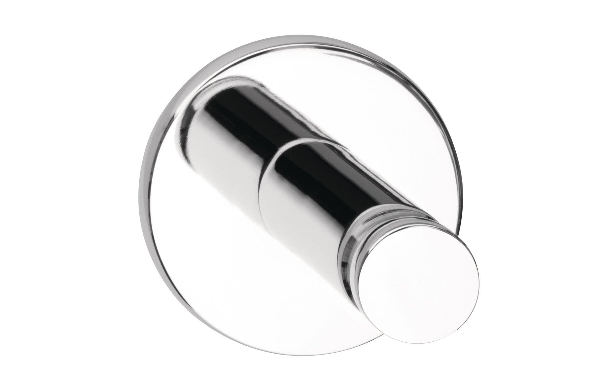 TESA Klebehaken Powerbutton – Edelstahl, 8 kg, Klebestreifen, Chrom