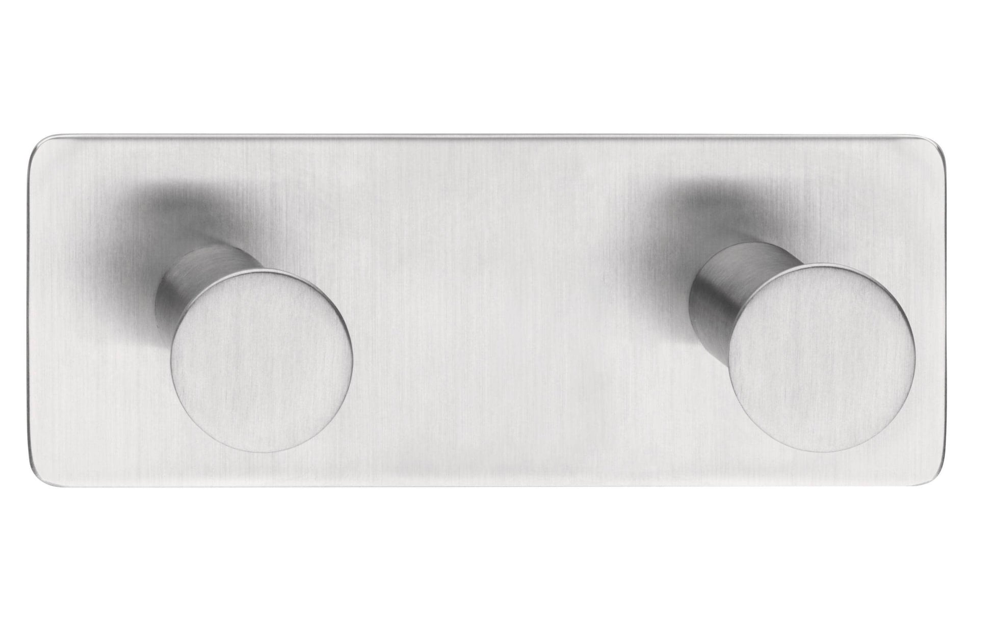 TESA Powerbutton Doppelhaken – Edelstahl, 12 kg, Klebestreifen (ablösbar), 10,9 cm