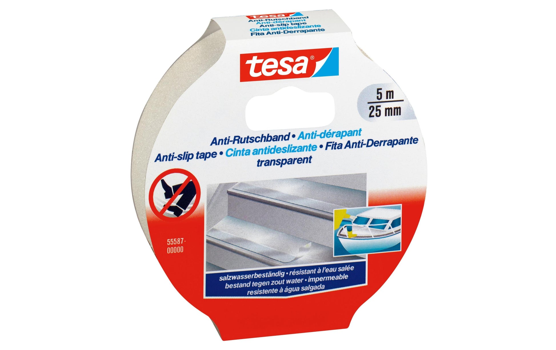 tesa Vinylband – 25 mm × 5 m, transparent