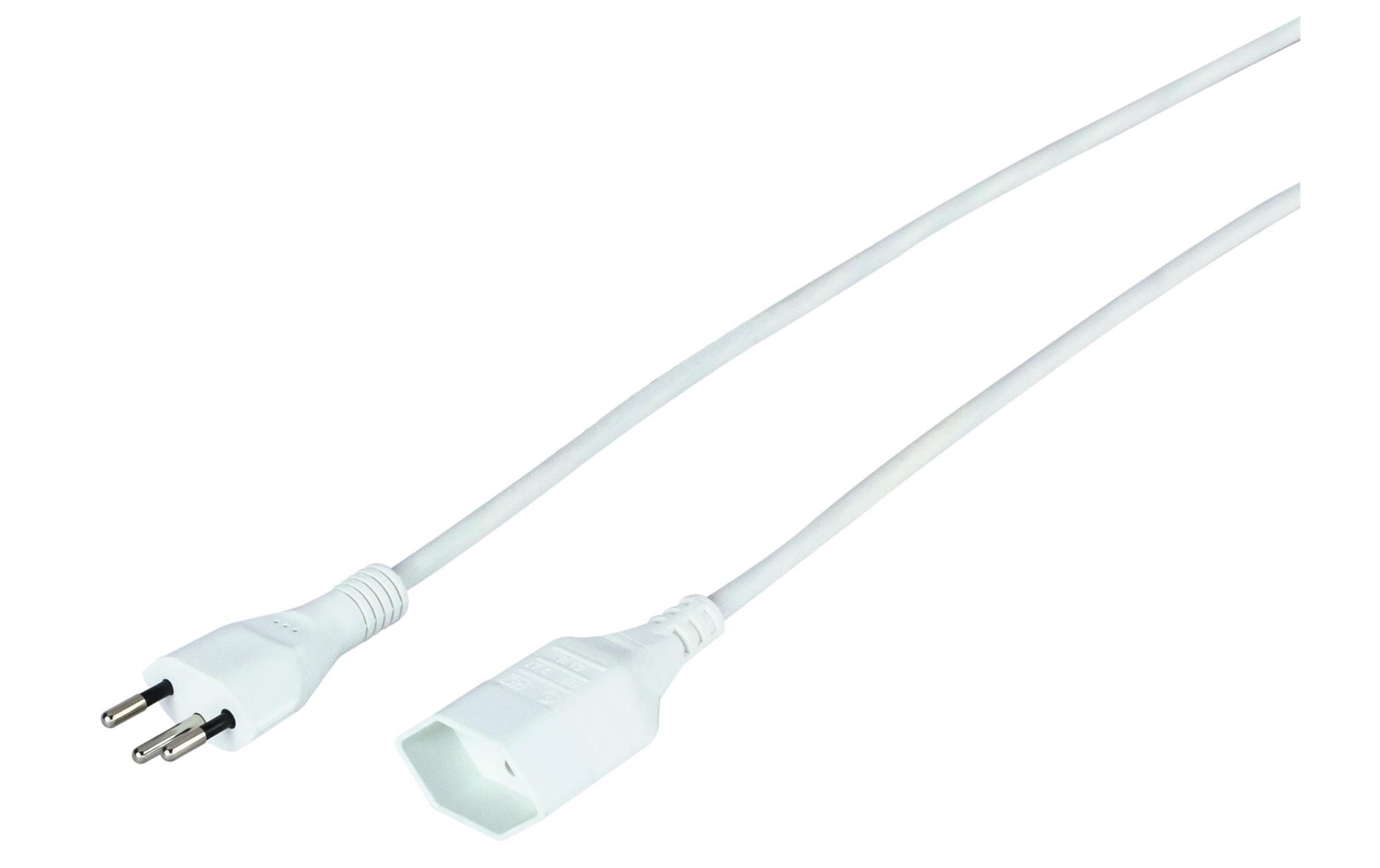 Steffen Verlängerungskabel T12–T13, 5 m, 1 mm², 3-adrig, halogenfrei – weiss