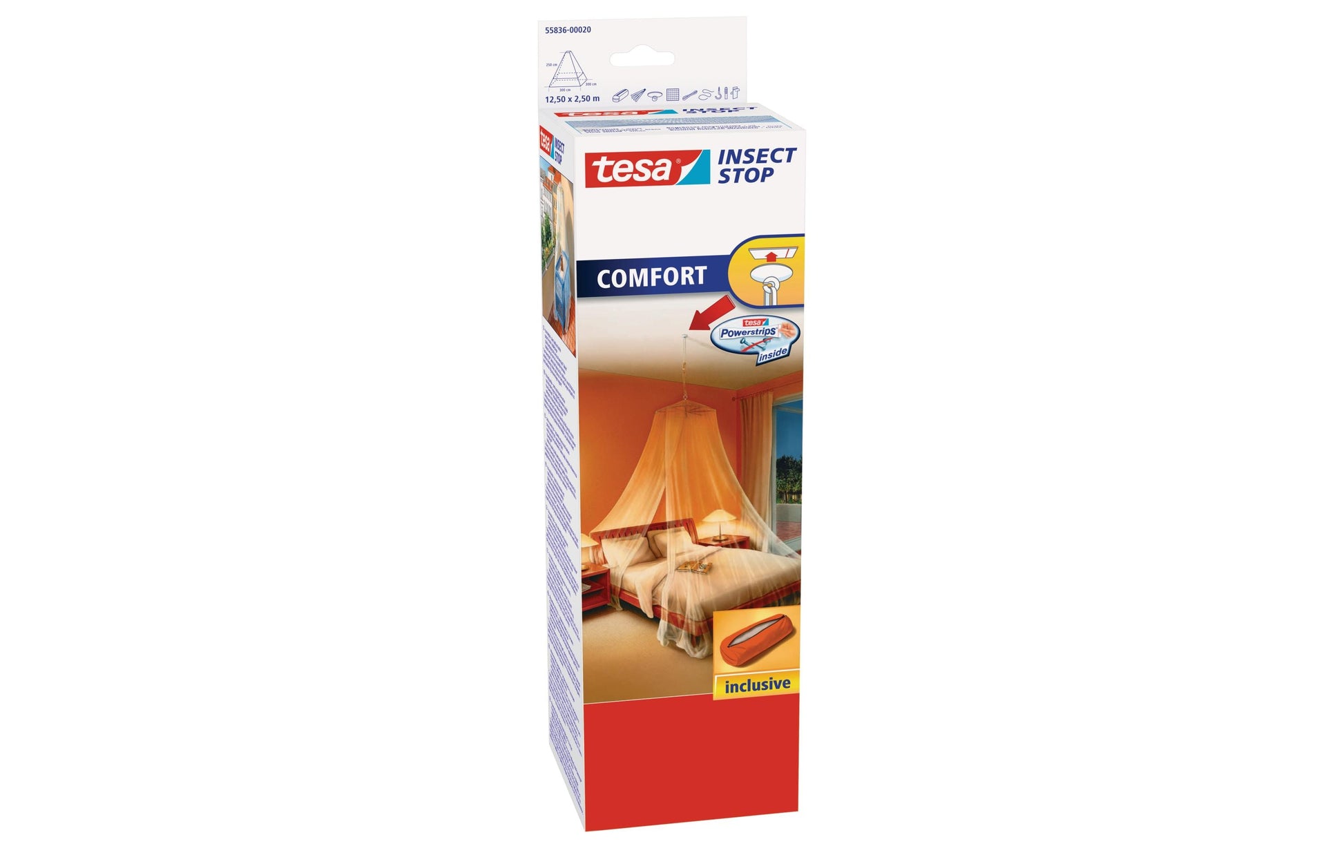 TESA Insektenschutznetz – 1250 × 250 cm – weiss – Nylon