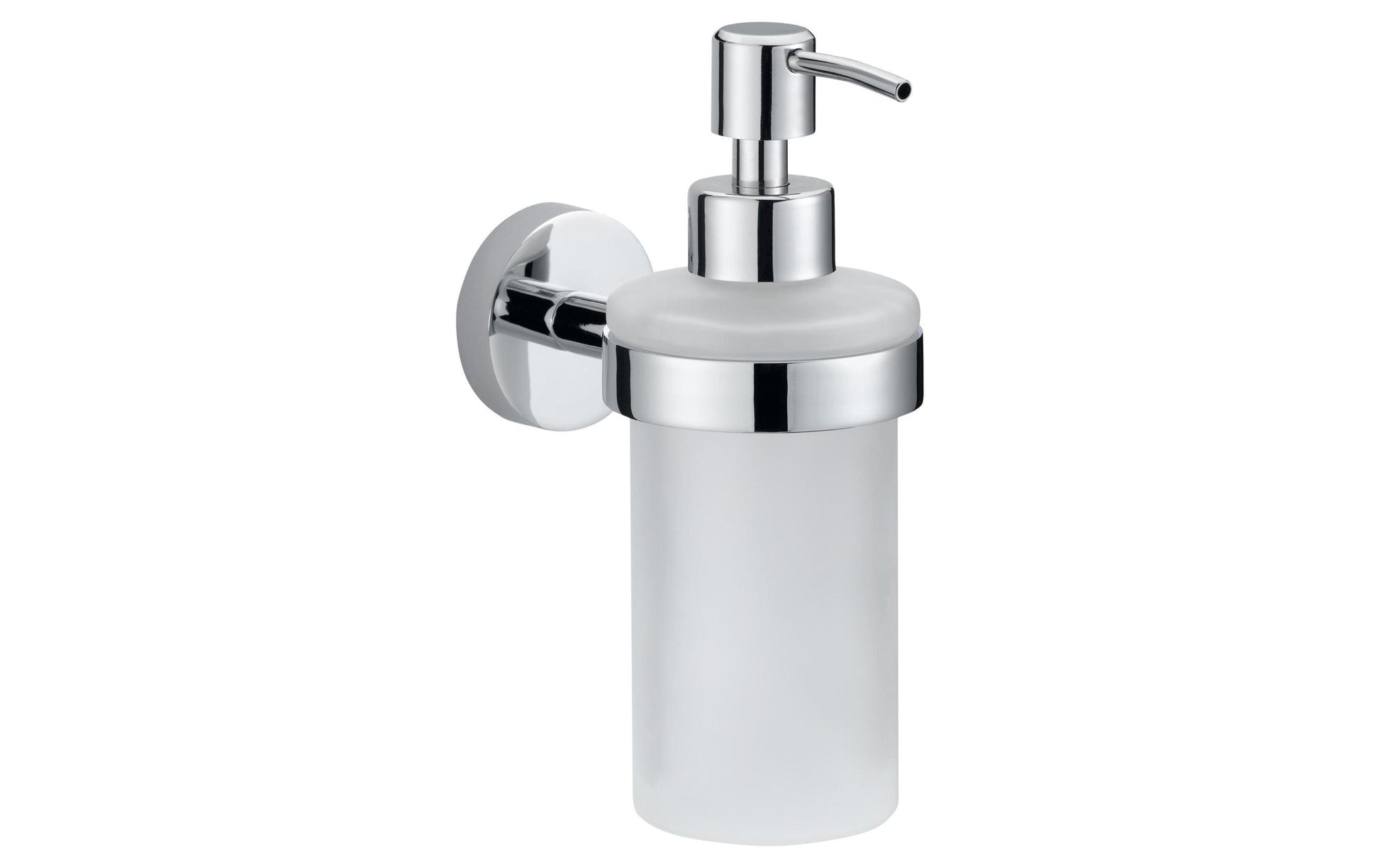 TESA Smooz – Seifenspender, 200 ml, für Seife und Desinfektionsmittel, Wandmontage, Glas, Weiss