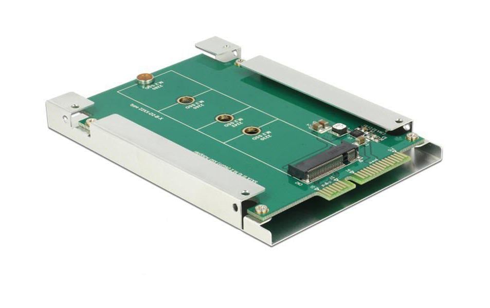 DeLOCK 62552 Adapterplatine M.2 zu SATA – 6 Gbit/s, inkl. 2,5" (9 mm) Einbaurahmen, für M.2 SATA SSDs