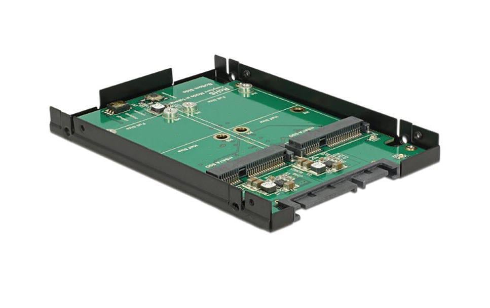 DeLOCK 62594 Adapterplatine mSATA zu SATA 22-Pin – 2,5", 6 Gbit/s, RAID 0/1, JBOD, Asmedia ASM1092R