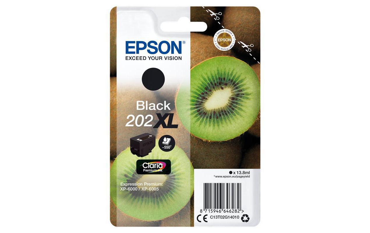 Epson Tintenpatrone 202XL, Schwarz, XL, 13,8 ml – für Tintenstrahldrucker/Multifunktionsgeräte