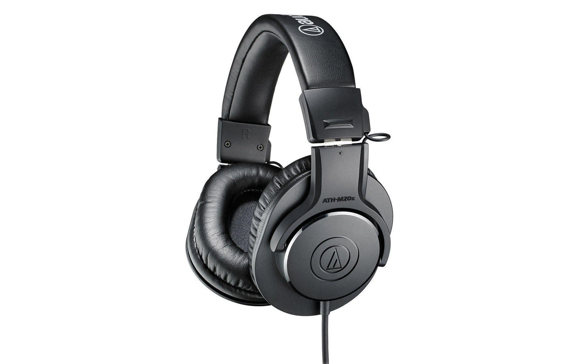 Audio-Technica ATH-M20x Over-Ear Kopfhörer – Kabel, 3,5 mm Klinke, Schwarz