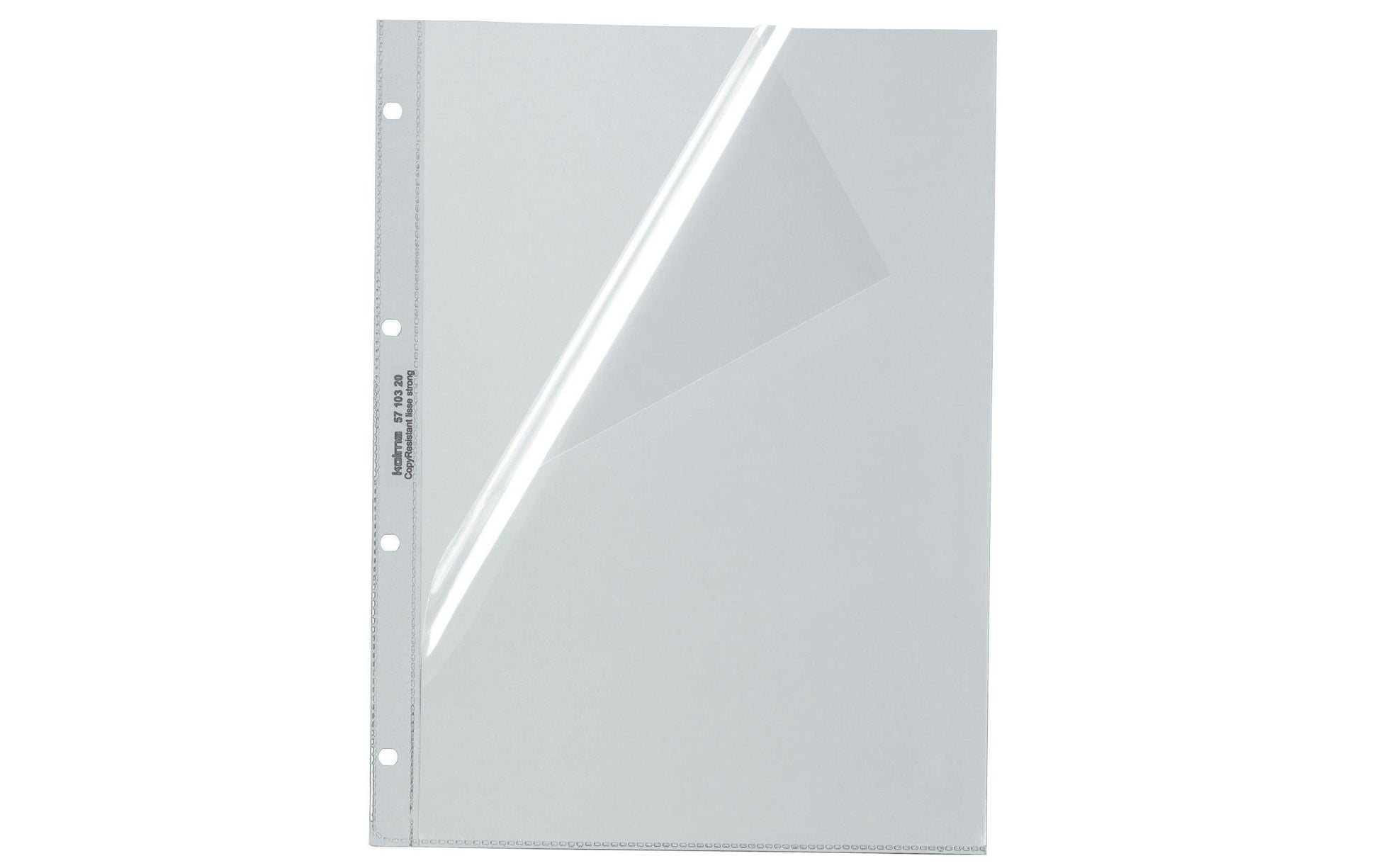 Kolma Sichtmappe A4 – 100 Hüllen, transparent, Kunststoff, glänzend, 100 µm