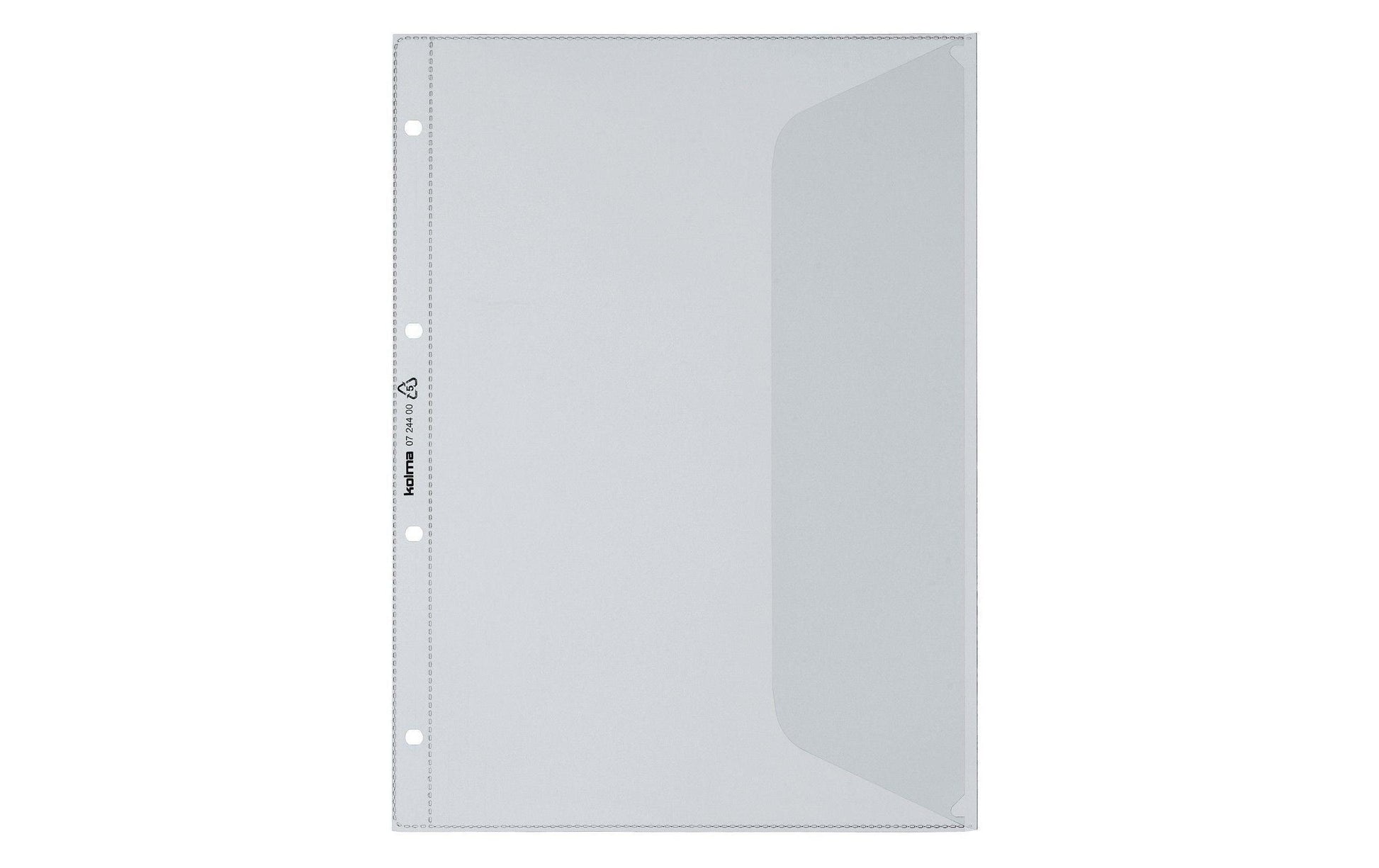 Kolma Sichtmappe A4 – Transparent, Kunststoff, Glänzend, 150 µm, 10er-Pack, 100% Rezyklierbar