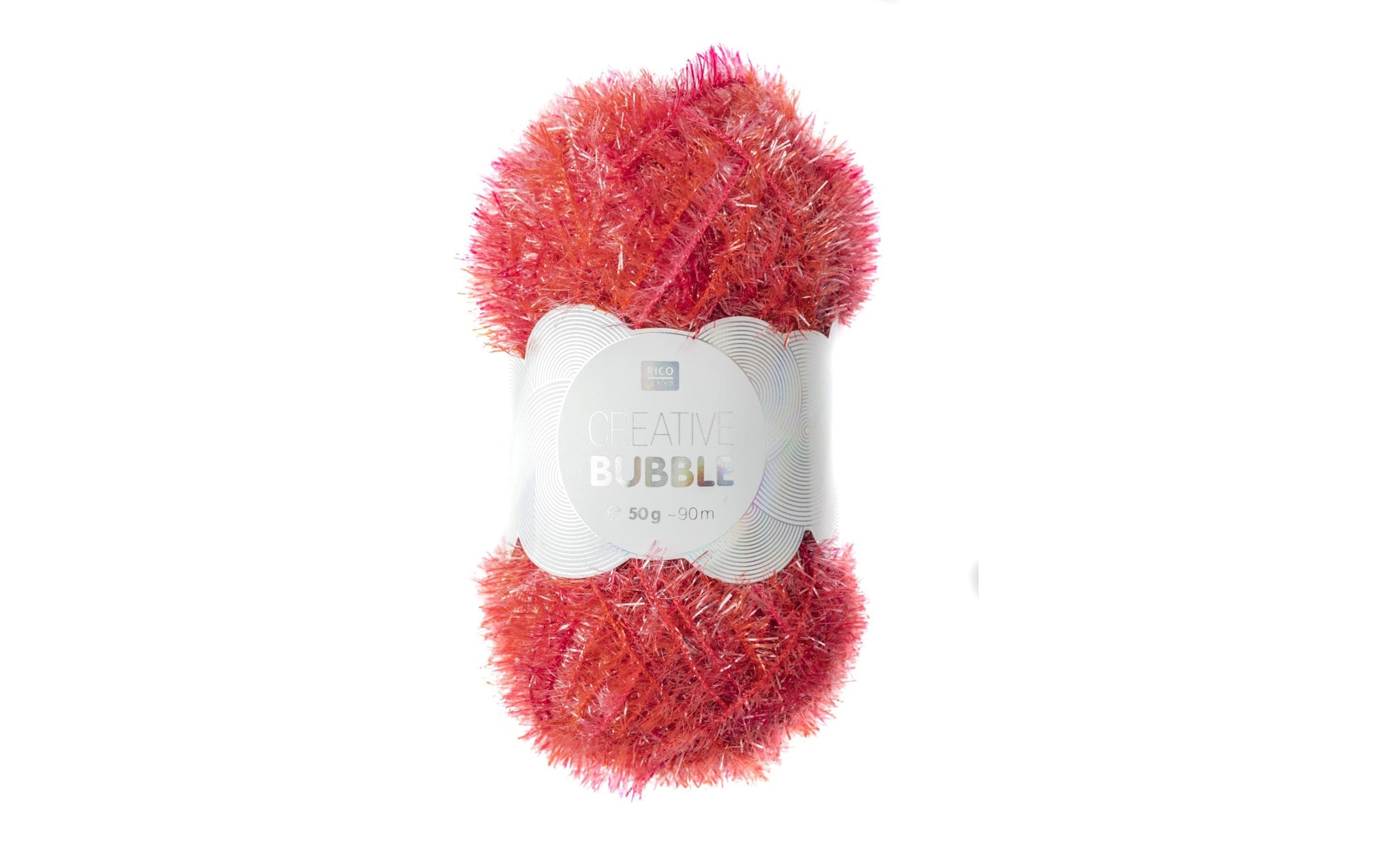 Rico Design Creative Bubble Print Garn Rot – 50 g, 90 m, 100% Polyester, Nadel 4 mm, 1 Stk.