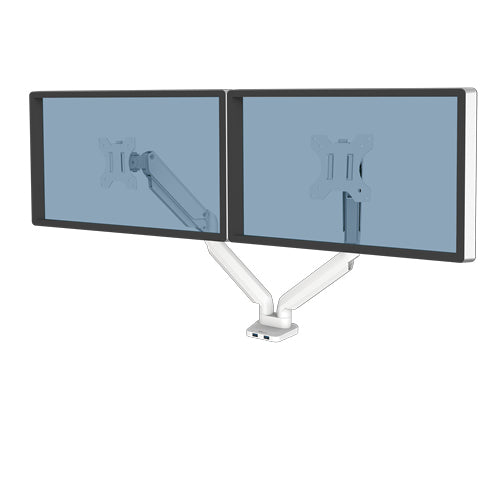 Fellowes Platinum 8056301 – Monitorarm, Dual, bis 40", VESA 75 × 75/100 × 100 mm, 8 kg, höhenverstellbar
