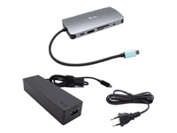 i-tec Metal Nano Dockingstation – USB-C, 1× HDMI, 1× VGA, 3× USB-A, 100 W PD, GbE