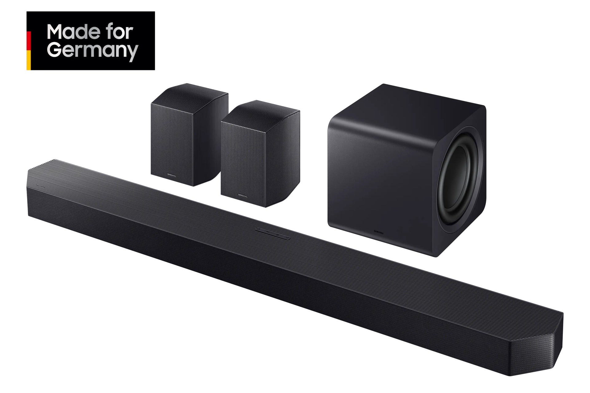 Samsung HW-Q995GF – Soundbar – 11.1.4, Dolby Atmos/DTS:X, mit kabellosem Subwoofer & Rücklautsprechern, Titan Schwarz