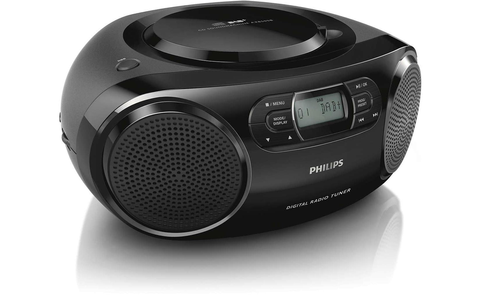 Philips AZB500/12 – Tragbarer CD-Player, DAB/DAB+, FM, Schwarz
