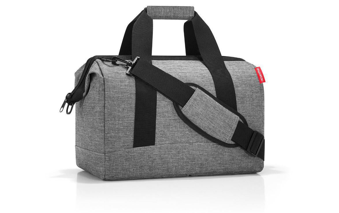 Reisenthel Umhängetasche Allrounder M – 18 l, Polyester, Twist Silver, 40 × 33,5 × 24 cm