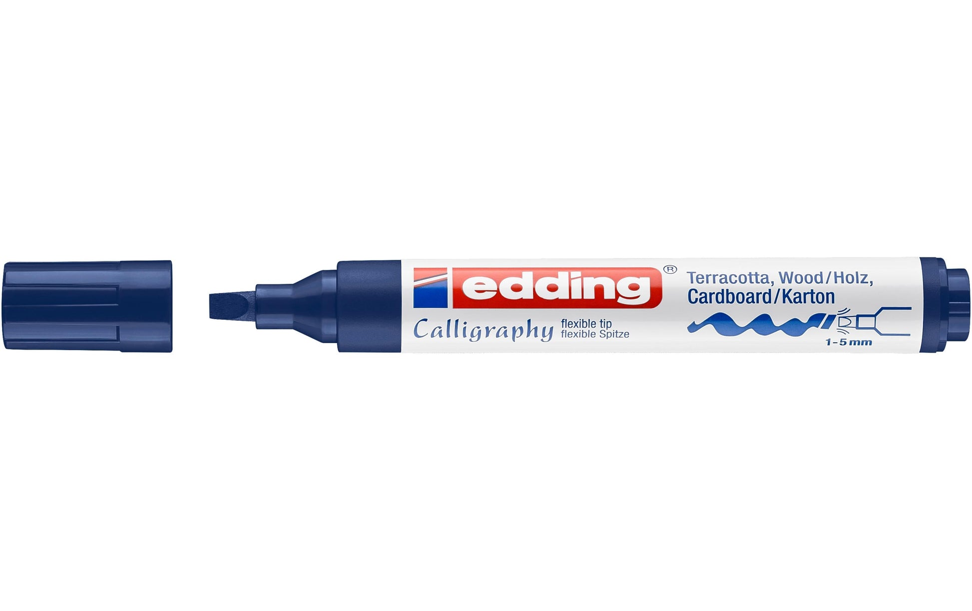 Edding 1455 Permanentmarker – Pinselspitze 1–5 mm – Blau