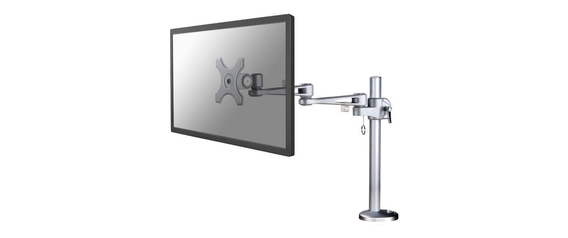 Neomounts FPMA-D935G – Tischhalterung, Tischdurchführung, bis 30", 12 kg, höhenverstellbar, Silber