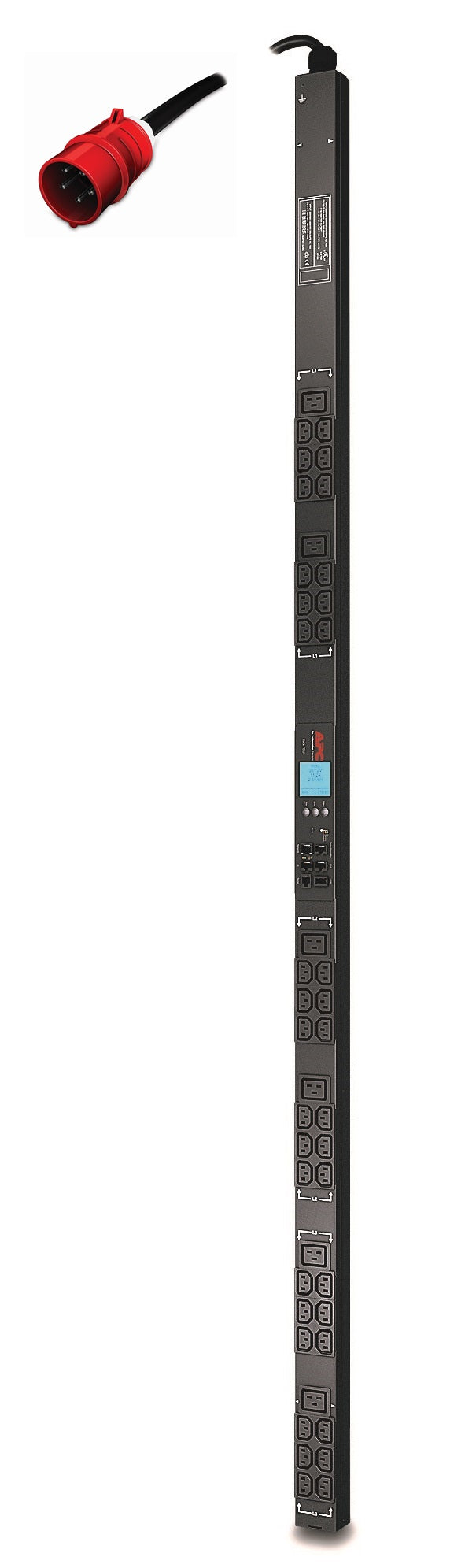 APC Rack-PDU Metered 0U, 3-phasig 11 kW, (36×C13 + 6×C19), Eingang IEC309 16 A, 1,83 m – schwarz