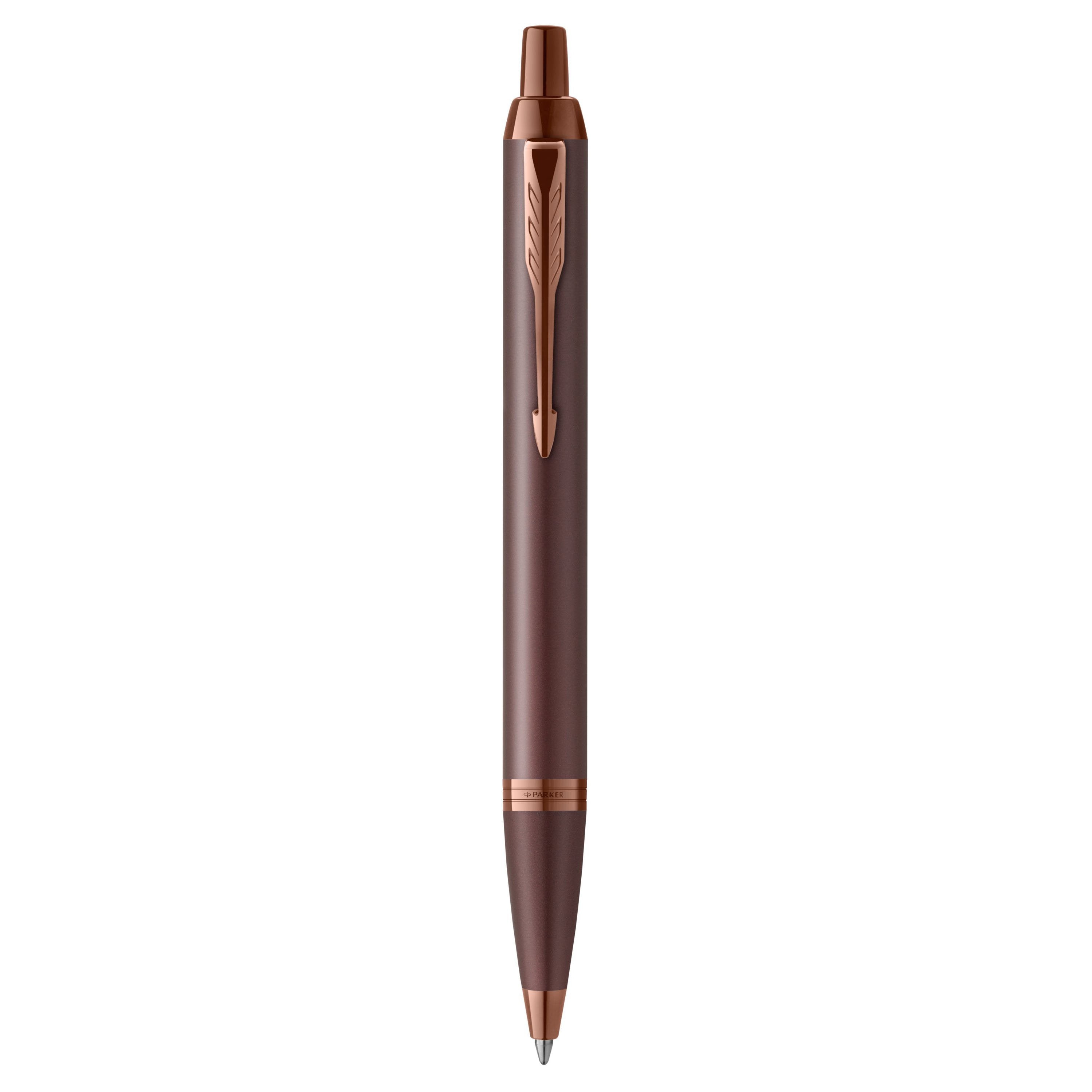 Parker IM Mono Burgundy Kugelschreiber – Blau, Druck, Edelstahl, Metallic, nachfüllbar