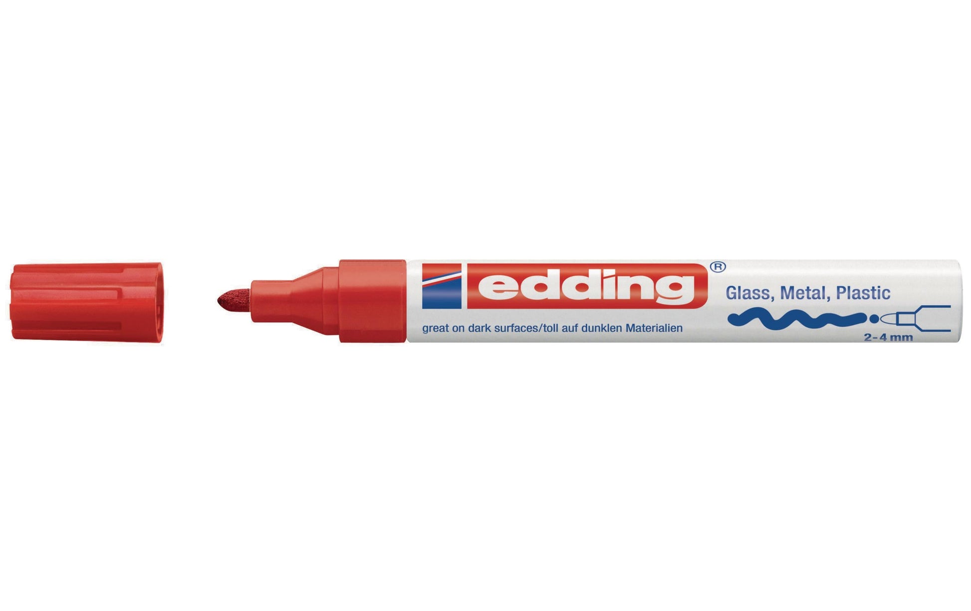 Edding 750 Lackmarker – Rundspitze 2–4 mm – Rot