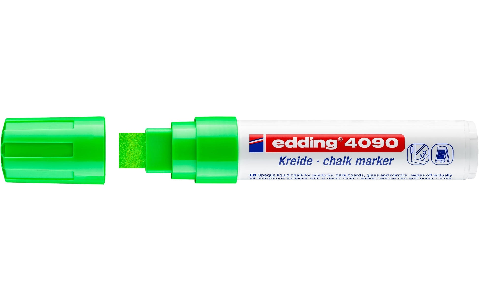 Edding Kreidemarker 4090 – Keilspitze, 4–15 mm – Hellgrün
